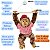 Macaco De Pelúcia Que Assobia Assovia Interativo Marrom - Imagem 3