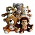 Kit 5 Bichos De Pelúcia Safari Nicho Decoração Bebê - Imagem 2