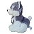 Cachorrinho De Pelúcia Husky Siberiano Cinza Com Laço 24cm - Imagem 3