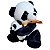 Panda de Pelúcia Com Filhote E Laço Lindo - Imagem 1