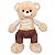 Urso de Pelúcia Grande Com Roupa Macacão 60cm - Antialérgico - Imagem 1