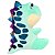Dinossauro de Pelúcia Plush Verde Antialérgico Dino Baby - Imagem 4