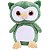 Coruja de Pelúcia Verde Plush Corujinha Olhos Coloridos - Imagem 1