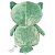Coruja de Pelúcia Verde Plush Corujinha Olhos Coloridos - Imagem 7