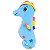 Cavalo-marinho de Pelúcia Azul Com Colorido 40cm - Imagem 2