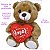 Ursinho De Pelúcia Com Coração Eu Amo Você Urso Marrom 20cm - Imagem 3