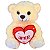 Ursinho De Pelúcia Com Coração Eu Amo Você Urso Creme 20cm - Imagem 1