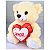 Ursinho De Pelúcia Com Coração Eu Amo Você Urso Creme 20cm - Imagem 4