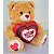 Urso De Pelúcia Com Coração Eu Te Amo Caramelo 30cm Com Laço - Imagem 6