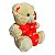 Urso De Pelúcia Com Coração Amor Te Amo 28cm Creme Lindo - Imagem 4