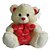 Urso de Pelúcia Grande 4 Coração Amor Me Abrace - Creme - Imagem 6