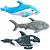 Kit 3 Pelúcias Tubarão Golfinho e Baleia Plush - Fizzy - Imagem 1
