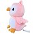Coruja de Pelúcia Rosa Plush Corujinha Olhos Coloridos - Imagem 4