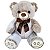 Urso de Pelúcia Com Laço 40cm Ursinho Teddy Bebê Nicho Lindo - Imagem 2