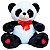 Urso Panda de Pelúcia Grande Com Laço 40cm Lindo - Imagem 3
