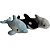Golfinho Baleia Orca Tubarão De Pelúcia Do Mar Kit 3 Unid - Imagem 8