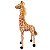 Girafa de Pelúcia Realista Grande 80cm Safari Articulada - Imagem 5