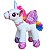 Unicórnio de Pelúcia Branco Lilás e Colorido em Pé Plush - Imagem 2