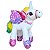 Unicórnio de Pelúcia Branco Lilás e Colorido em Pé Plush - Imagem 4