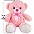Urso de Pelúcia Azul e Rosa Chá de Bebê Revelação Kit 2 uni - Imagem 4