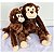 Macaco De Pelúcia Com Filhote Realista Grande - Fizzy - Imagem 2