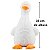 Pato de Pelúcia Branco 35cm Patinho Antialérgico Duck Ganso - Imagem 2