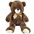 Urso Teddy de Pelúcia Com Laço 30cm Ursinho Bebê Nicho Bear - Imagem 3