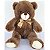 Urso Teddy de Pelúcia Com Laço 30cm Ursinho Bebê Nicho Bear - Imagem 8