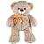 Urso de Pelúcia Com Laço 50cm Luxo Ursinho Teddy Bebê Nicho - Imagem 3