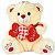 Urso de Pelúcia Grande Amo Você Coração Namorados Amor Luxo - Imagem 3