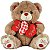 Urso de Pelúcia Grande Amo Você Coração Namorados Amor Luxo - Imagem 2