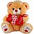 Urso de Pelúcia Grande Amo Você Coração Namorados Amor Luxo - Imagem 1