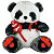 Urso De Pelúcia Panda 3 corações Fizzy - Imagem 2