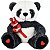 Urso Panda de Pelúcia 3 Corações Eu Te Amo 27cm I Love You - Imagem 2