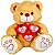 Urso de Pelúcia 3 Corações Eu Te Amo Amor Namorados Lindo - Imagem 2