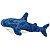 Tubarão de Pelúcia Grande Shark Macio Decoração Mar Azul - Imagem 6