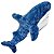Tubarão de Pelúcia Grande Shark Macio Decoração Mar Azul - Imagem 5