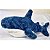 Tubarão de Pelúcia Grande Shark Macio Decoração Mar Azul - Imagem 7