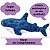 Tubarão de Pelúcia Grande Shark Macio Decoração Mar Azul - Imagem 3