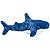 Tubarão de Pelúcia Grande Shark Macio Decoração Mar Azul - Imagem 2