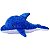 Golfinho De Pelúcia 55cm Dolphin Animais Marinhos Macio Azul - Imagem 1