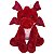 Dragão De Pelúcia Com Asas 30cm Verde Vermelho Decoração - Imagem 2