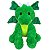 Dragão De Pelúcia Com Asas 30cm Verde Vermelho Decoração - Imagem 1