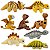 Kit Com 8 Dinossauro de Pelúcia Luxo Nicho Decoração Dino - Imagem 1