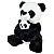 Panda de Pelúcia Com Filhote Pandinha Nicho Bebê Safari - Imagem 3