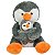 Pinguim de Pelúcia Com Filhote Bebê Nicho Mar Antialérgica - Imagem 1