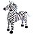 Zebra de Pelúcia Realista Grande Articulada Decoração Safari - Imagem 1