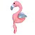Flamingo de Pelúcia Rosa Com Asas Lantejoulas 30cm Plush - Imagem 2