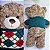 Urso de Pelúcia Teddy 40cm com Roupa Ursinho Fofo Bebê Bear - Imagem 5