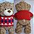 Urso de Pelúcia Teddy 40cm com Roupa Ursinho Fofo Bebê Bear - Imagem 7